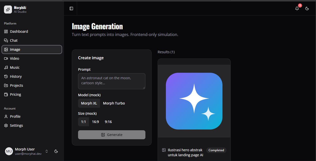 template UI AI Studio SaaS - Preview 4
