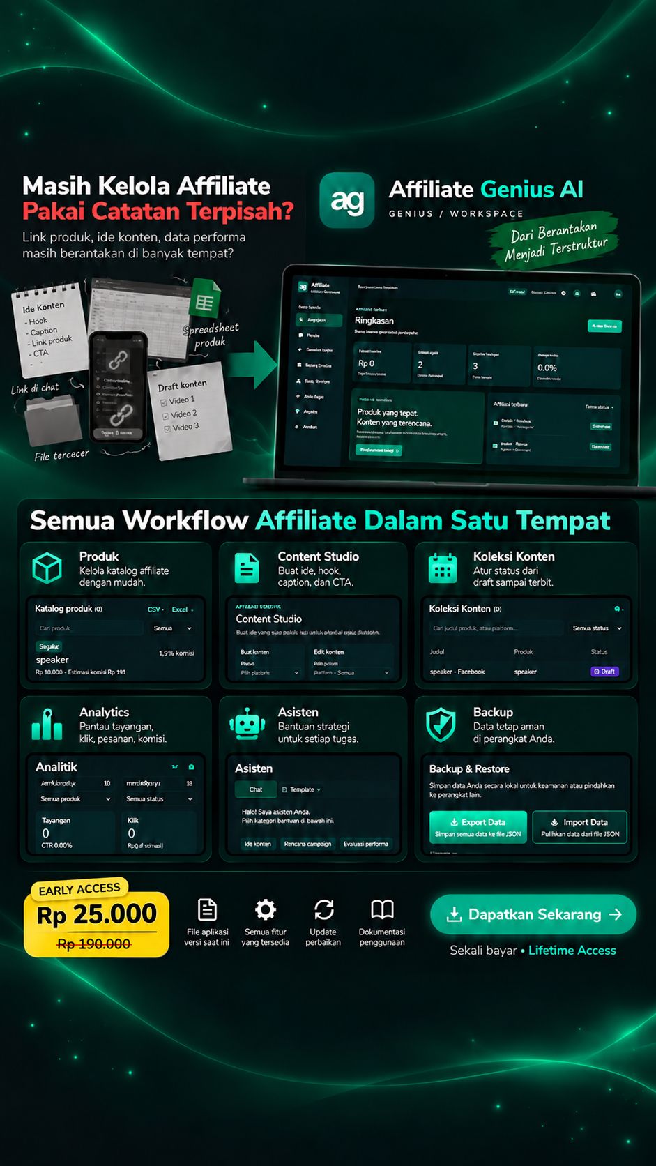 Bangun Sistem Kerja Affiliate Anda Dalam Satu Workspace - Preview 3